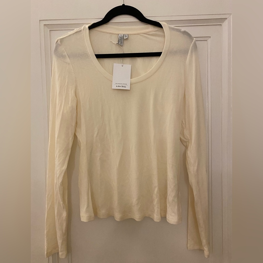 NWT Los Angeles atelier brand cream colored long sleeve shirt. Size large